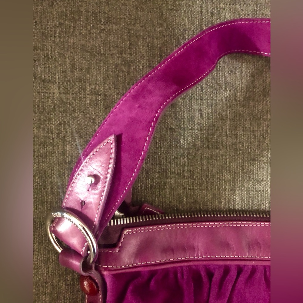 Dolce & Gabbana purple suede shoulder clutch - Picture 2 of 6